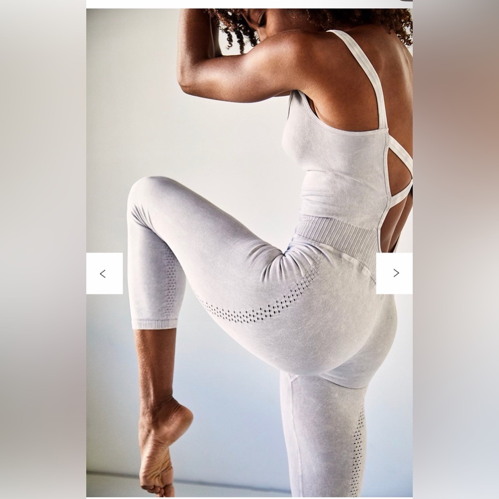 Free People Movement Good Karma Onesie | XS/S | Ice Grey - Picture 4 of 9